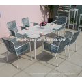 Water proof outdoor patio  rope furniture sets garden rope dining chair and coffee table